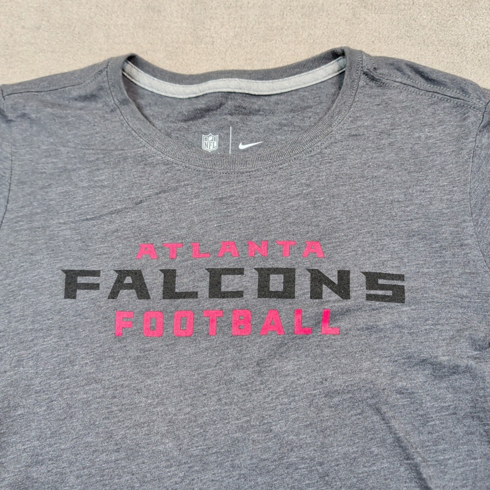 Nike Atlanta Falcons Football Graphic Tee Large Grey NFL Team Apparel Sporty - Picture 2 of 9